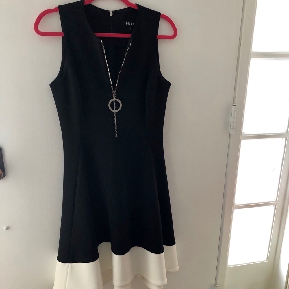DKNY Black and white dress
